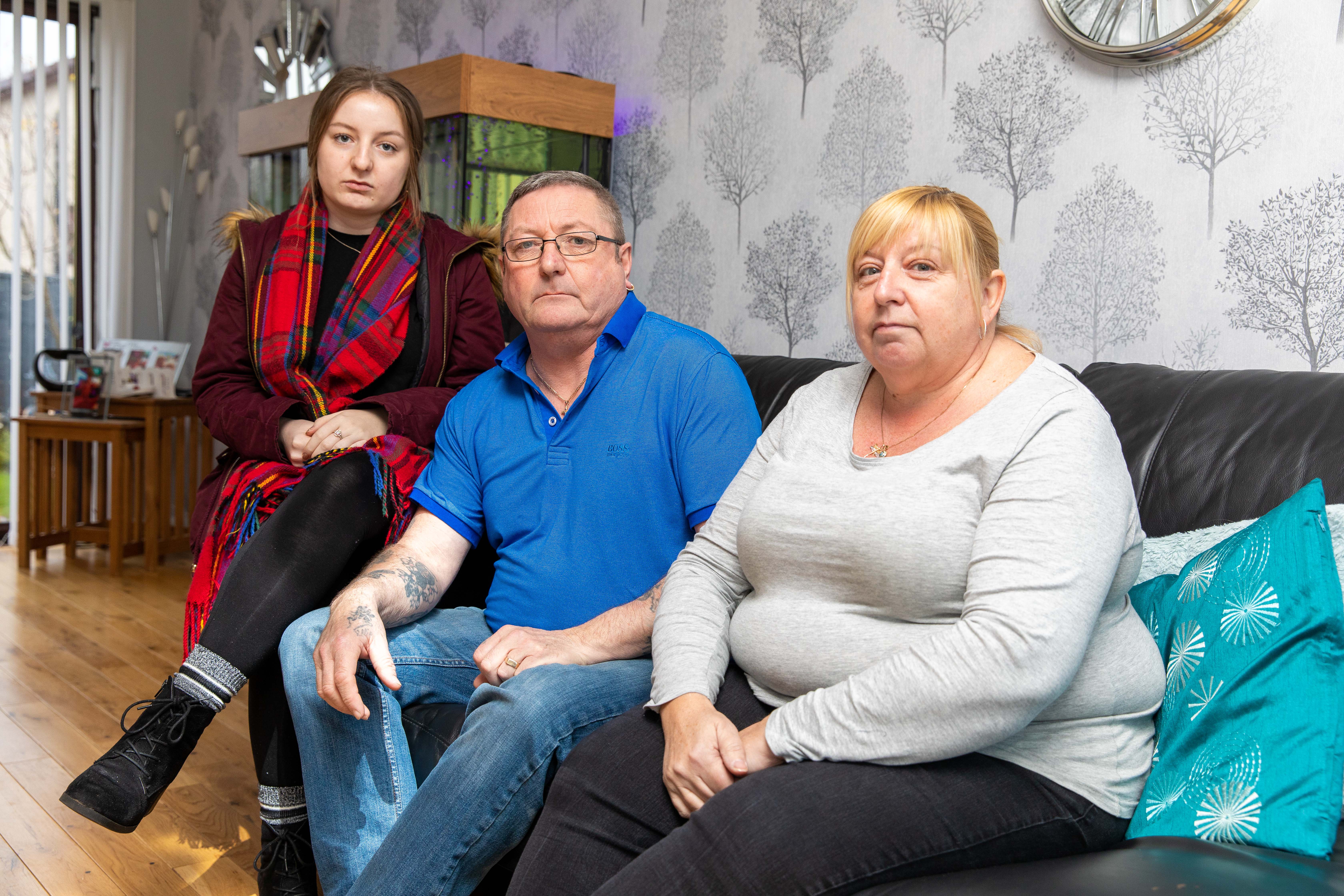 Brian and Shona Anderson and daughter Shannon face losing their Glenrothes home