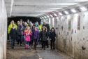 The underpass below the A92 trunk road that school kids will pass through on their way home after their bus service stops
