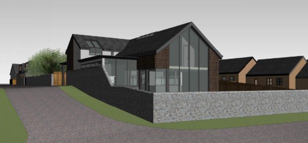An architect's impression of the extended seafront bungalow