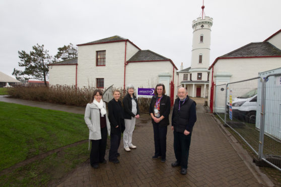 Museum Galleries Scotland's grants development officer at Gillian Simison and Sarah Burry-Hayes the marketing manager along with museum curator Rachel Benvie, museum officer Kirsten Couper and collections officer John Johnston.