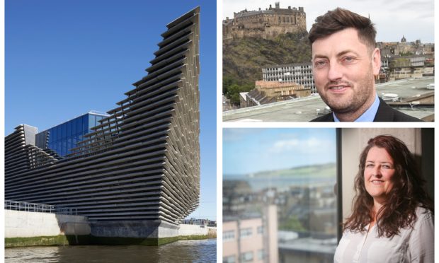 The V&A, Edinburgh councillor Cammy Day (top right) and Dundee's Lynne Short.