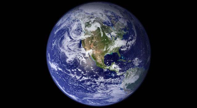 The Earth as seen from space.