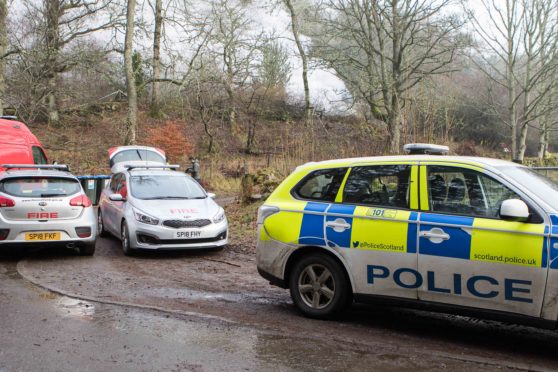 The scene of a fatal fire in Fortingall.