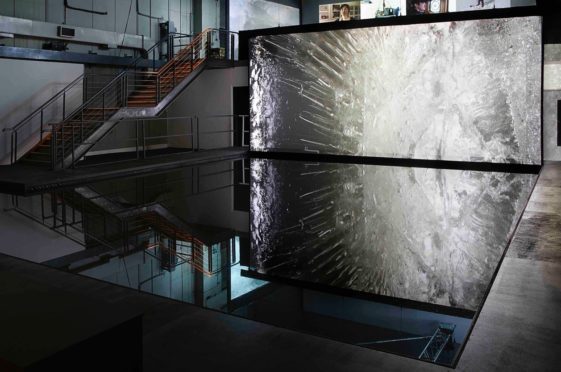 The Out of Ice installation by artists Elizabeth Ogilvie and Rob Page, held in London.