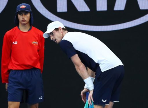 Andy Murray in action in Melbourne.