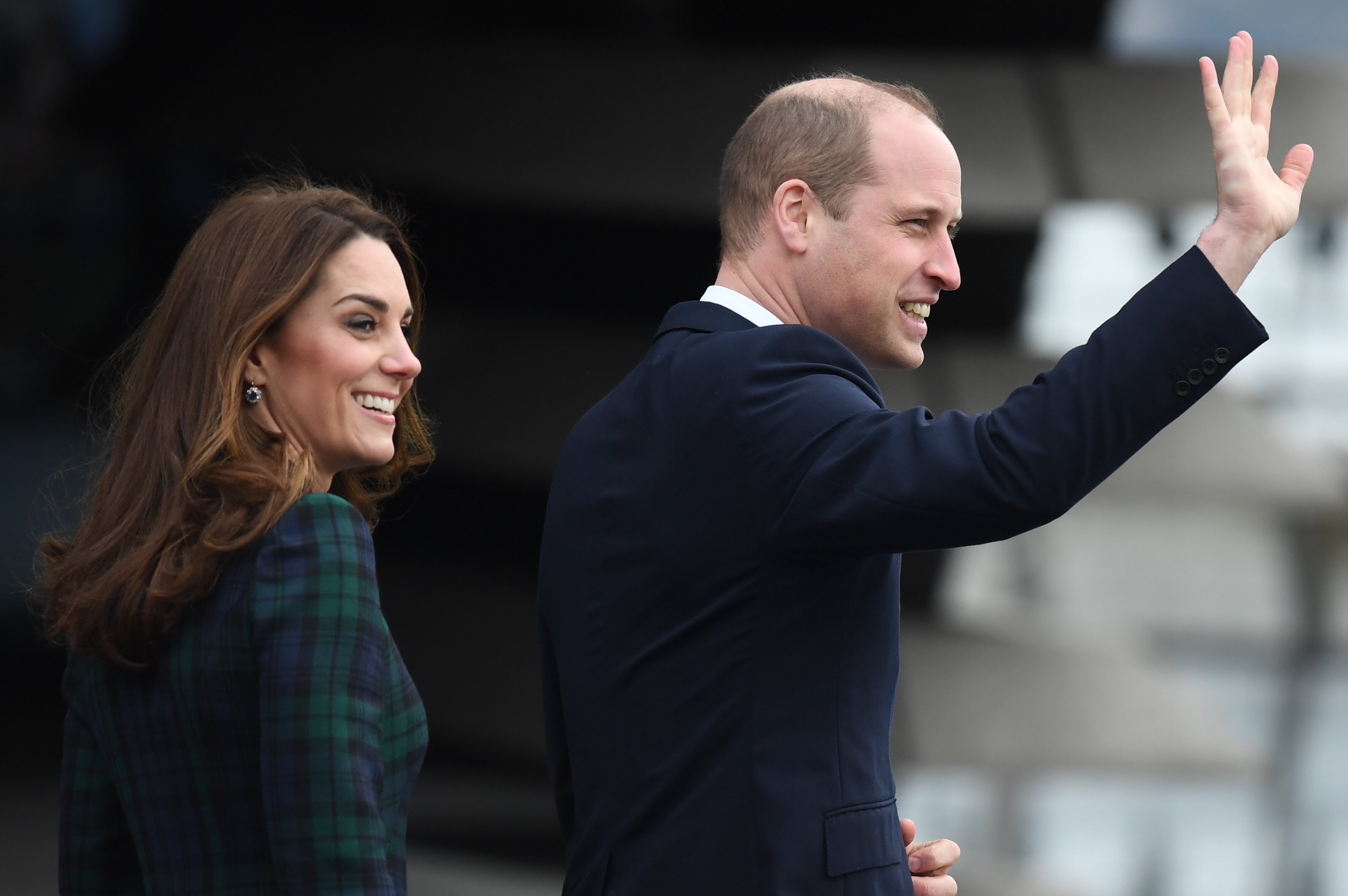 Prince William and Kate Middleton arrive at V&A Dundee.