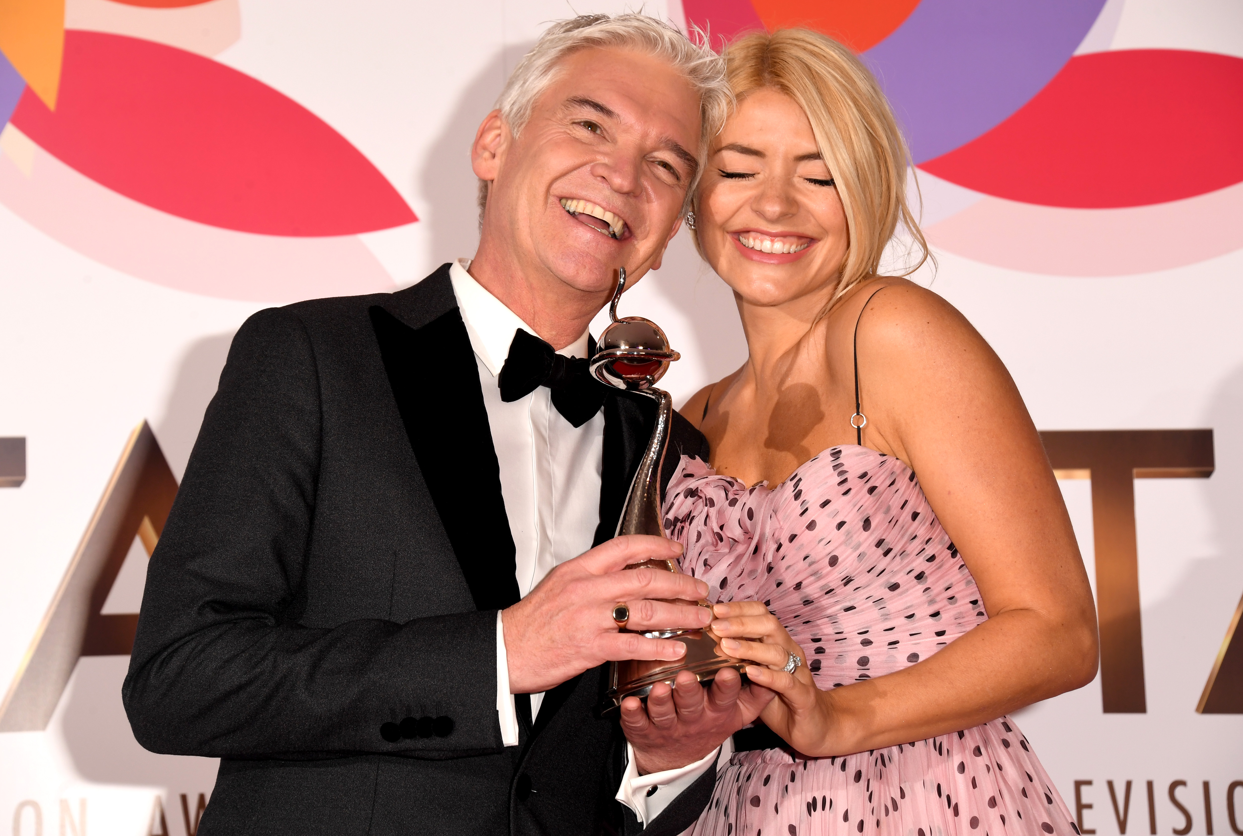Philip Schofield and Holly Willoughby with the award for Best Daytime TV programme for This Morning.