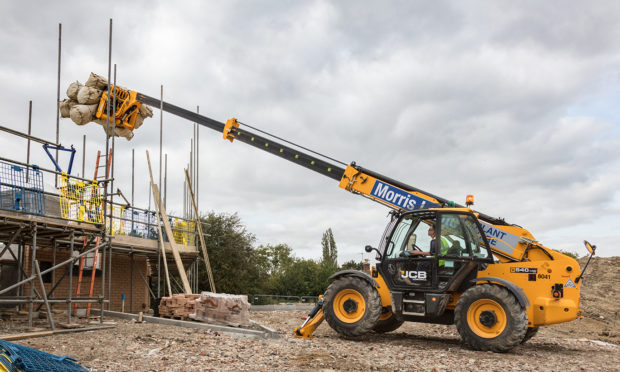 A telehandler from Morris Leslie in action