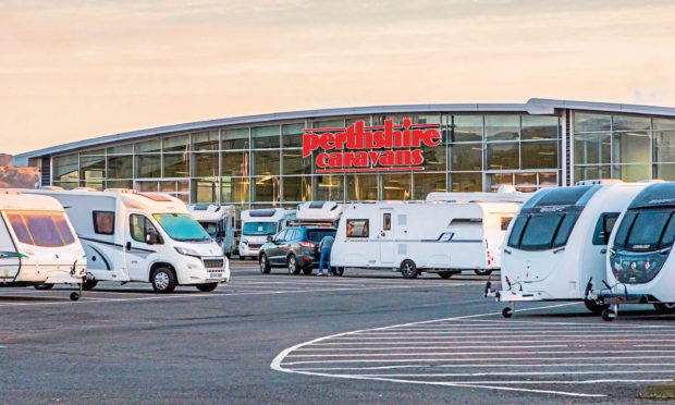 Perthshire Caravans headquarters in Errol. Picture: Steve MacDougall.