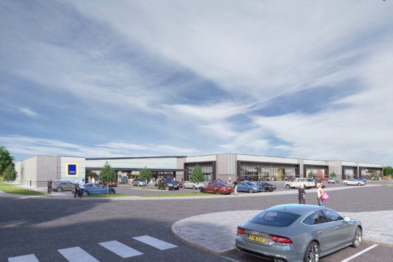 A 3D image of the proposed retail park.