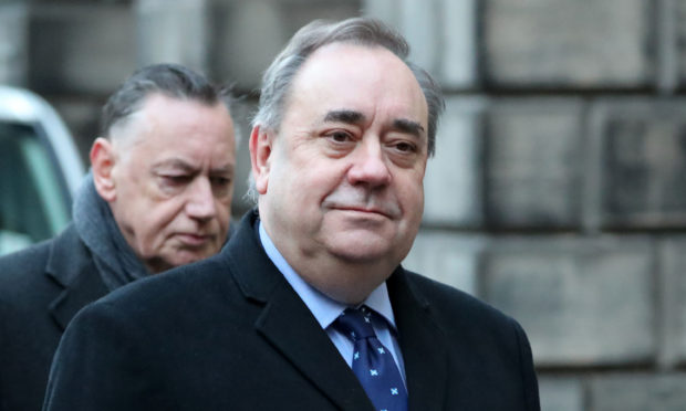 Alex Salmond arriving with advisor Campbell Gunn (left) at the Court of Session in Edinburgh.