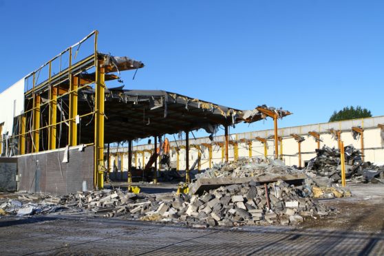 Former Tesco Distribution Centre demolition.