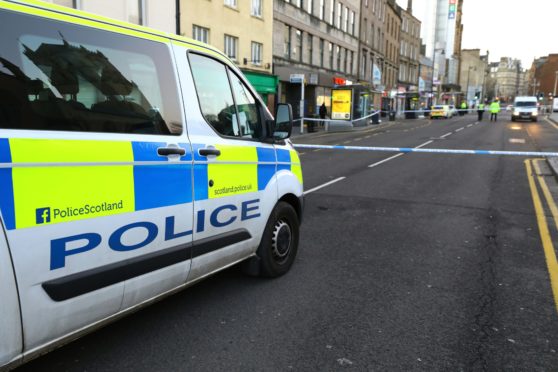 Police activity on the Nethergate after the fatal incident.