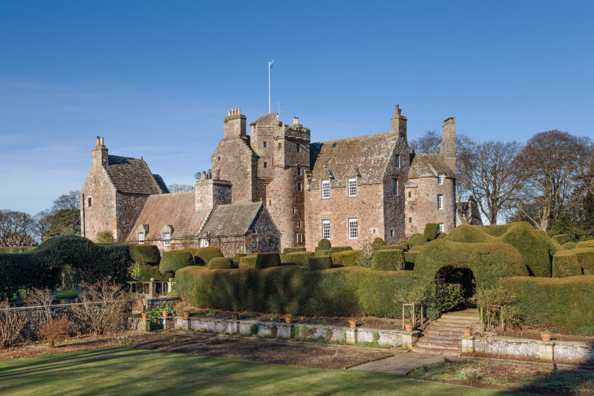 Earlshall Castle sits in 50 acres near Leuchars. 