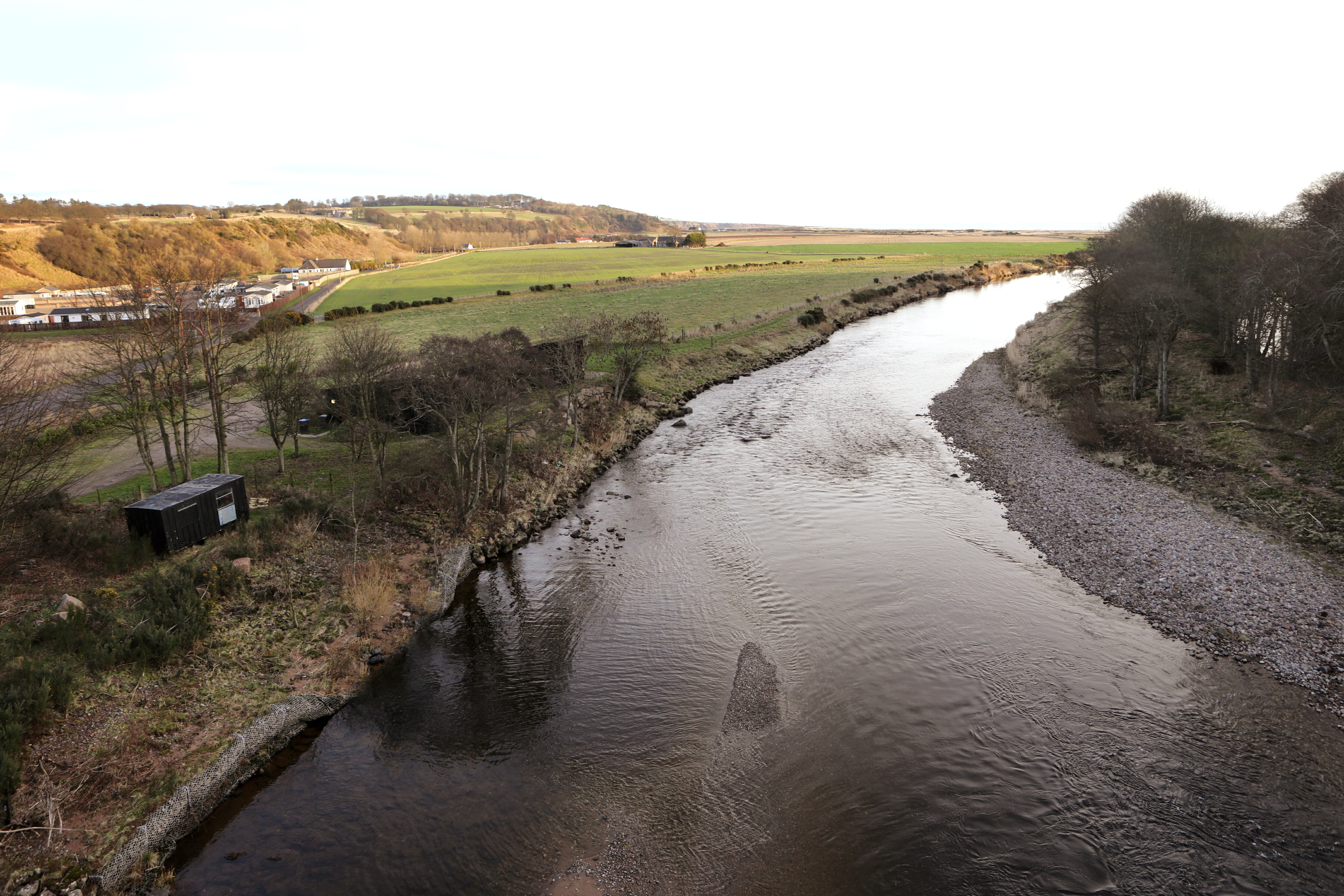 The River North Esk looking towards its mouth north of Montrose