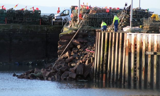 The ballast quay wall collapsed at the beginning of the year