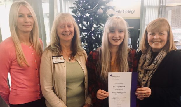 Gaynor Jamieson, science lecturer Deborah Cottam, Rhomany McLagan and Yvonne Bayne