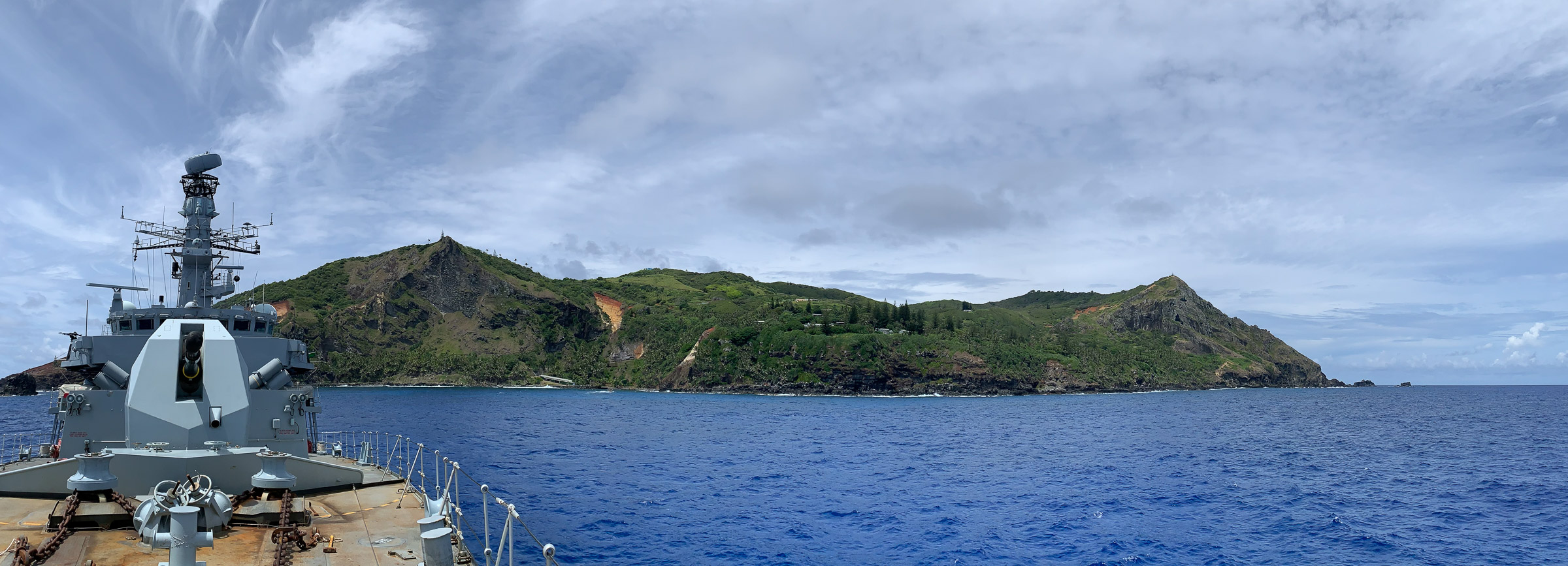 HMS Montrose visit to Pitcairn Island