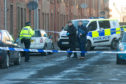 The major police activity in Sidney Street, Arbroath.