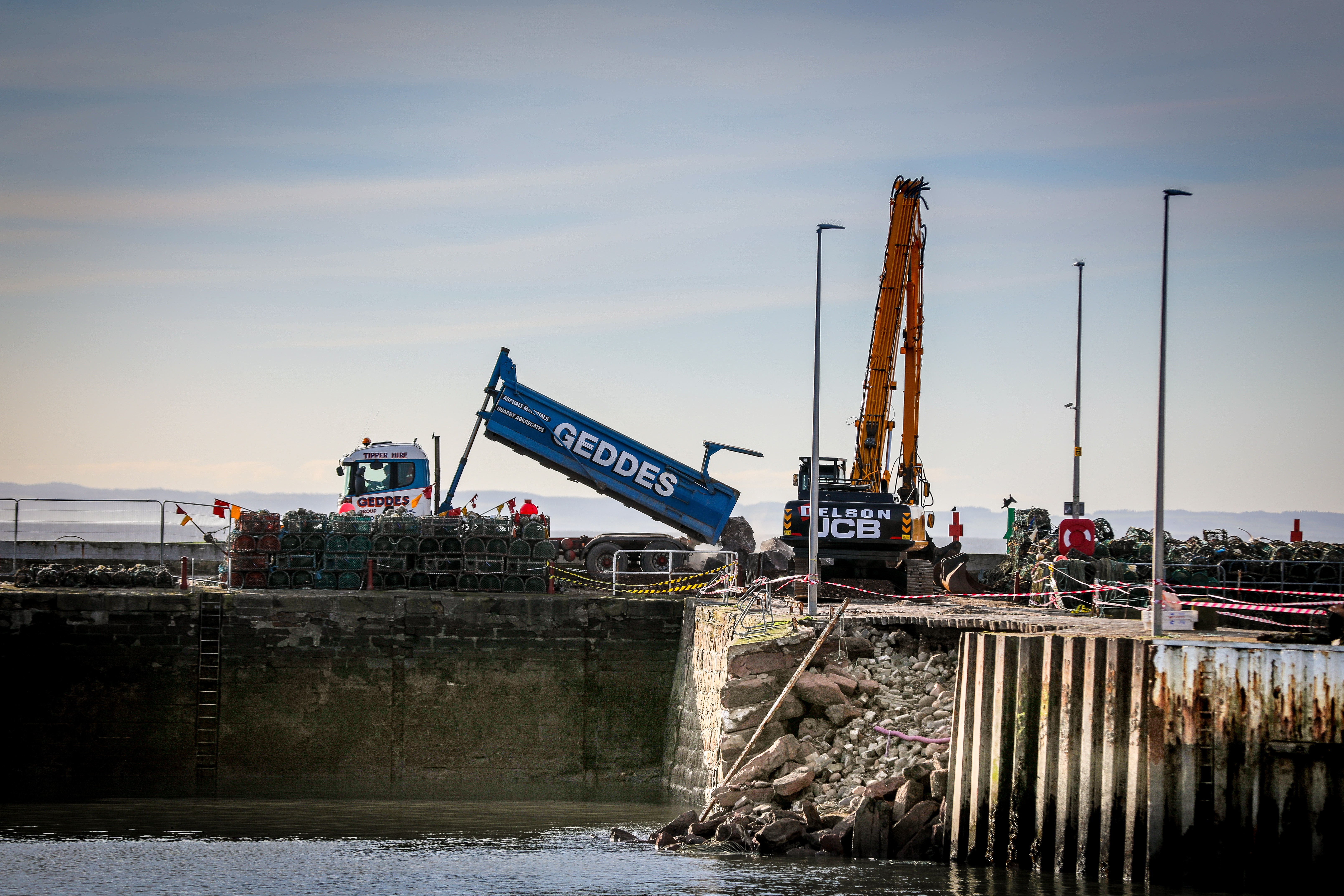 Interim repairs at Arbroath Harbour