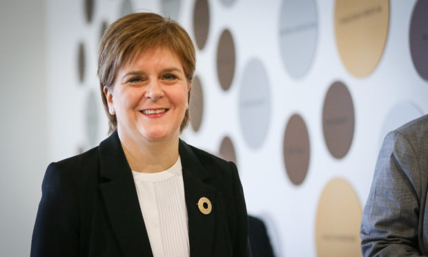 First Minister Nicola Sturgeon in Perth on Monday.
