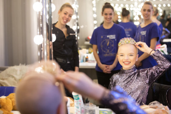 Lily Douglas backstage with the Scottish Ballet.