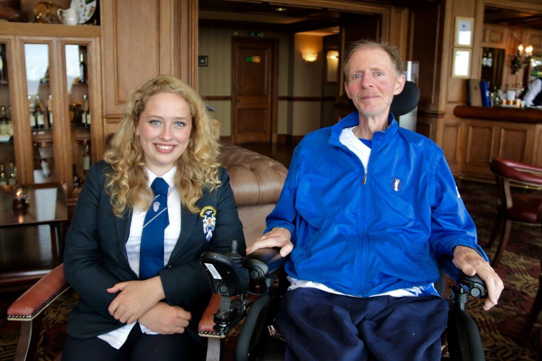 Brynia Duthie pictured with former maths teacher Donald Grewar, who passed away at the weekend.
