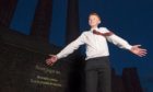 Nathan Earnshaw's poem Paris is projected onto the National Monument of Scotland on Calton Hill