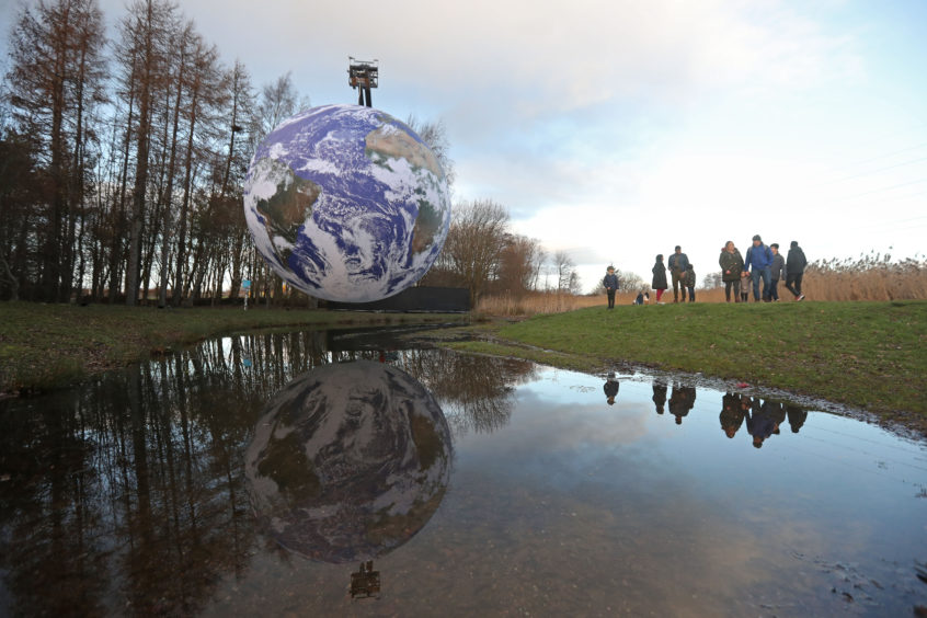 Gaia, a seven-metre scale model of Earth.