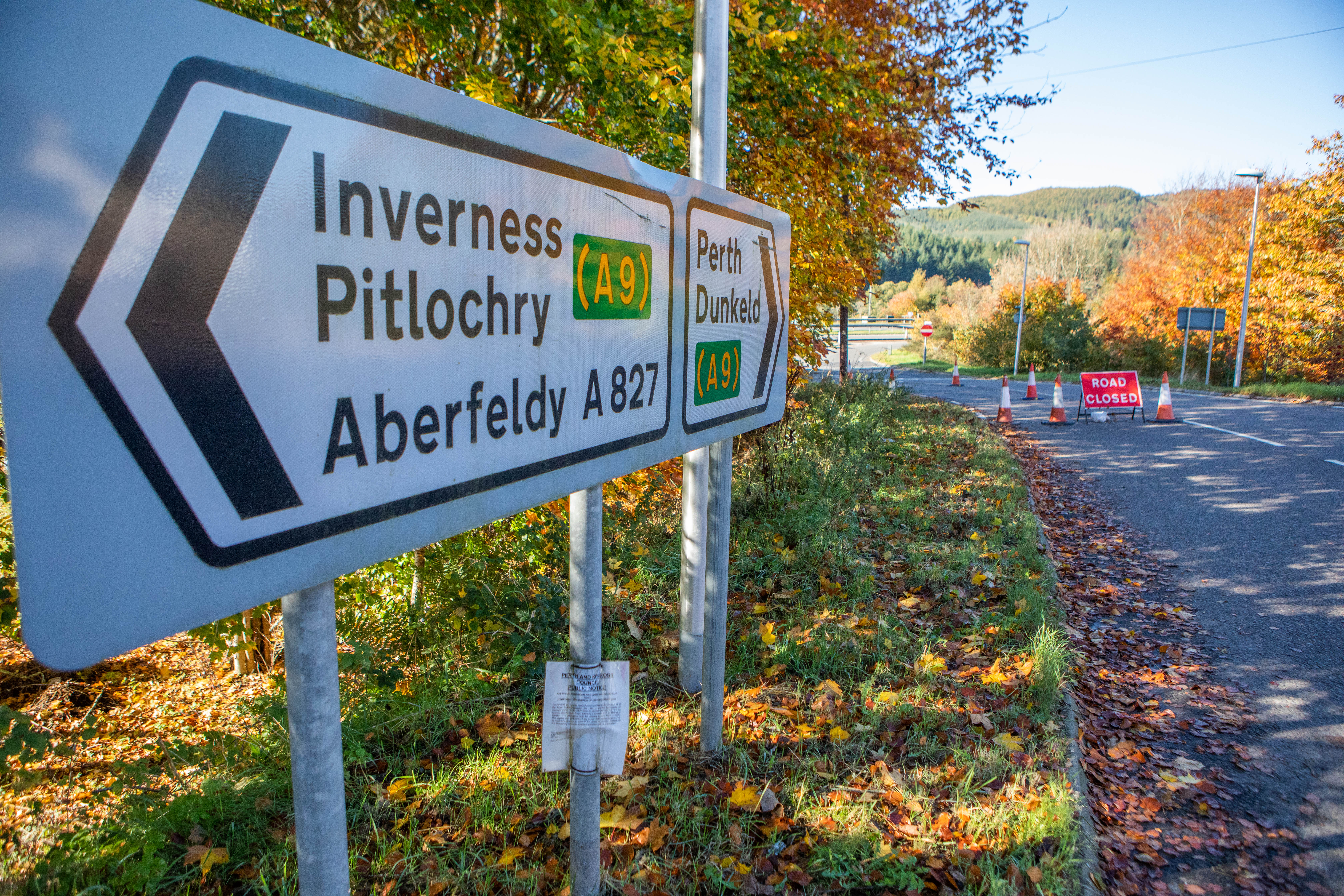 A9 road sign