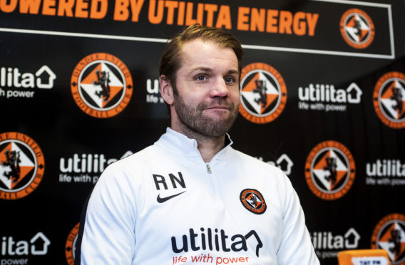 Robbie Neilson faces the media yesterday.