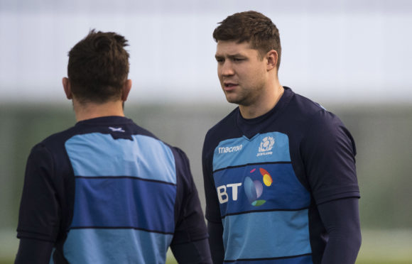 Scotland's Grant Gilchrist (right).