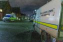 Bomb disposal personnel and police at the incident in Balfour Street, Kirkcaldy.