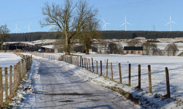 A computer generated impression of how the turbines could look at Braco.