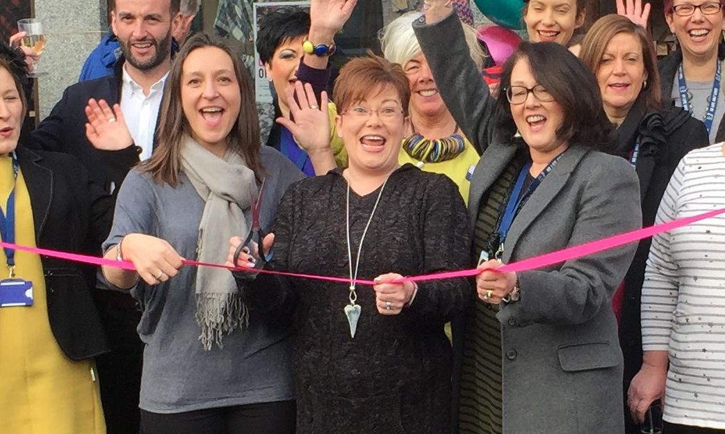Debbie Matthew, who had a stroke in 2016 aged just 40, cut the ribbon and officially opened the new Chest Heart & Stroke Scotland (CHSS) boutique store at 173 High Street