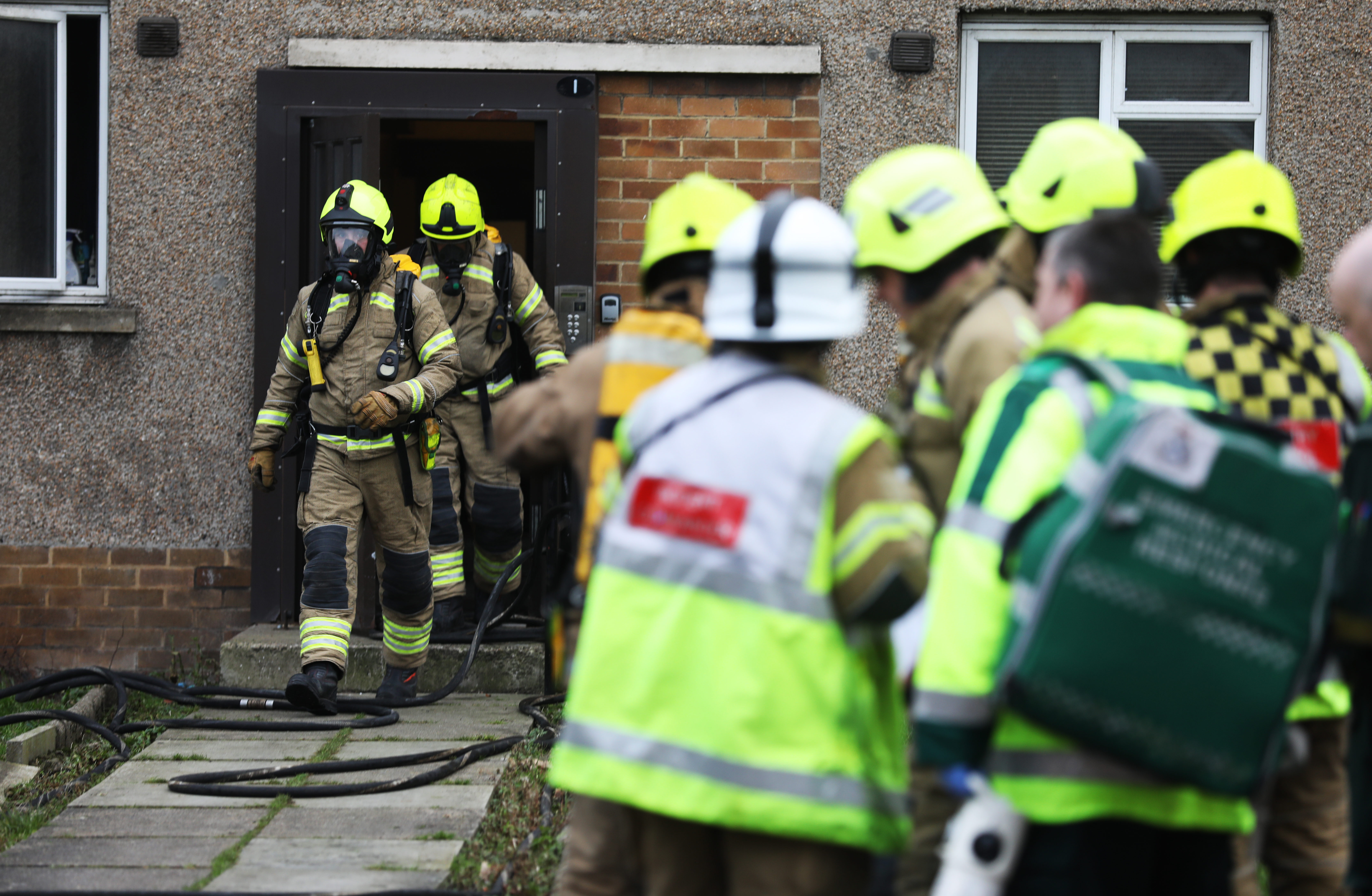 The flat fire on Ballindean Road, near the junction to Balerno Street.