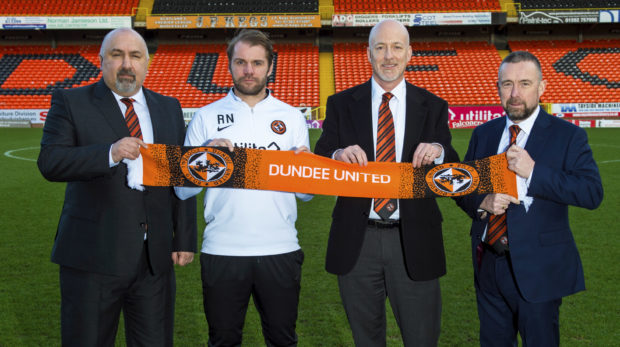 United's management team (left to right): Tony Asghar, Robbie Neilson, Mark Ogren and Mal Brannigan.