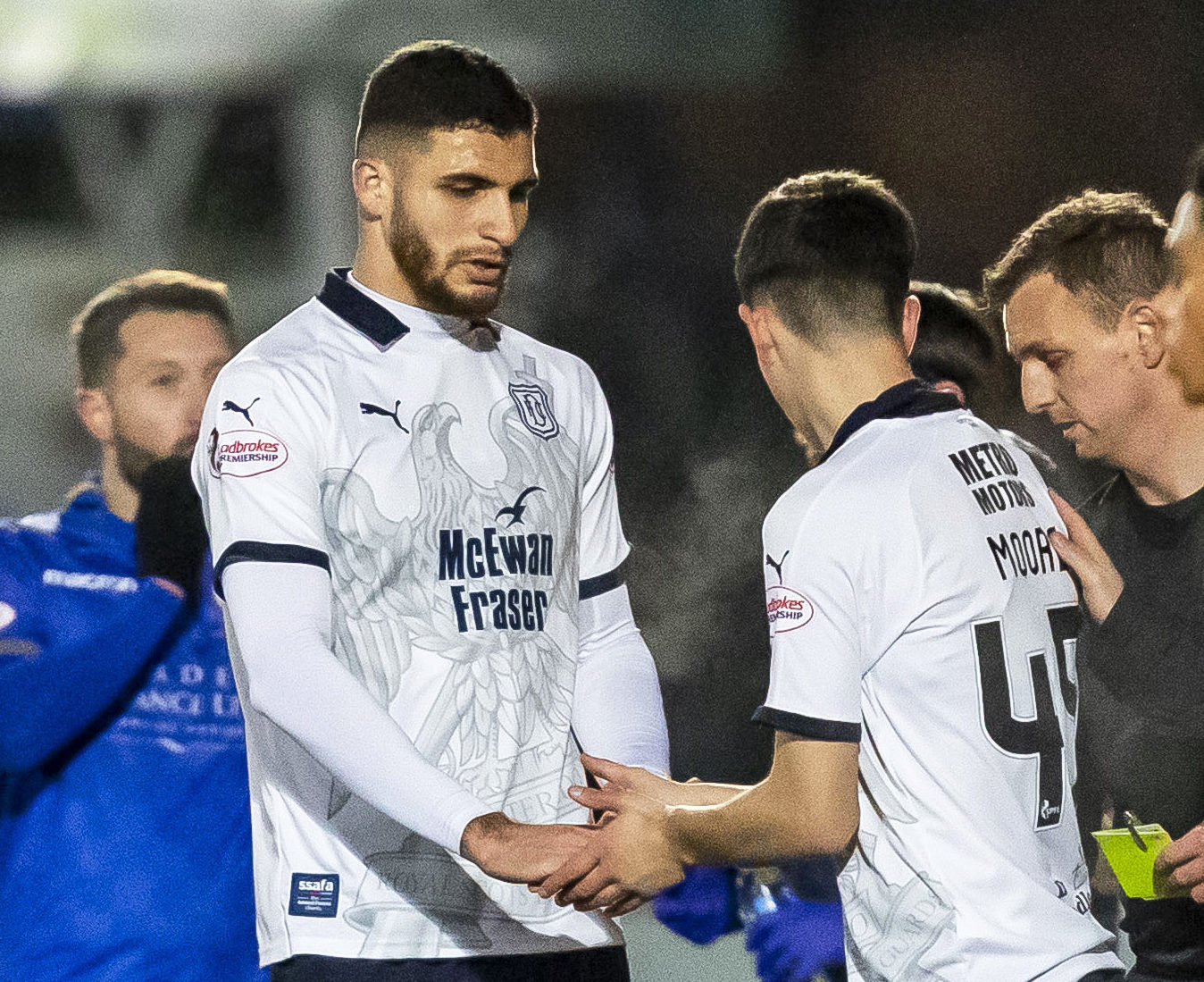 Ryan Inniss is subbed at Palmerston.