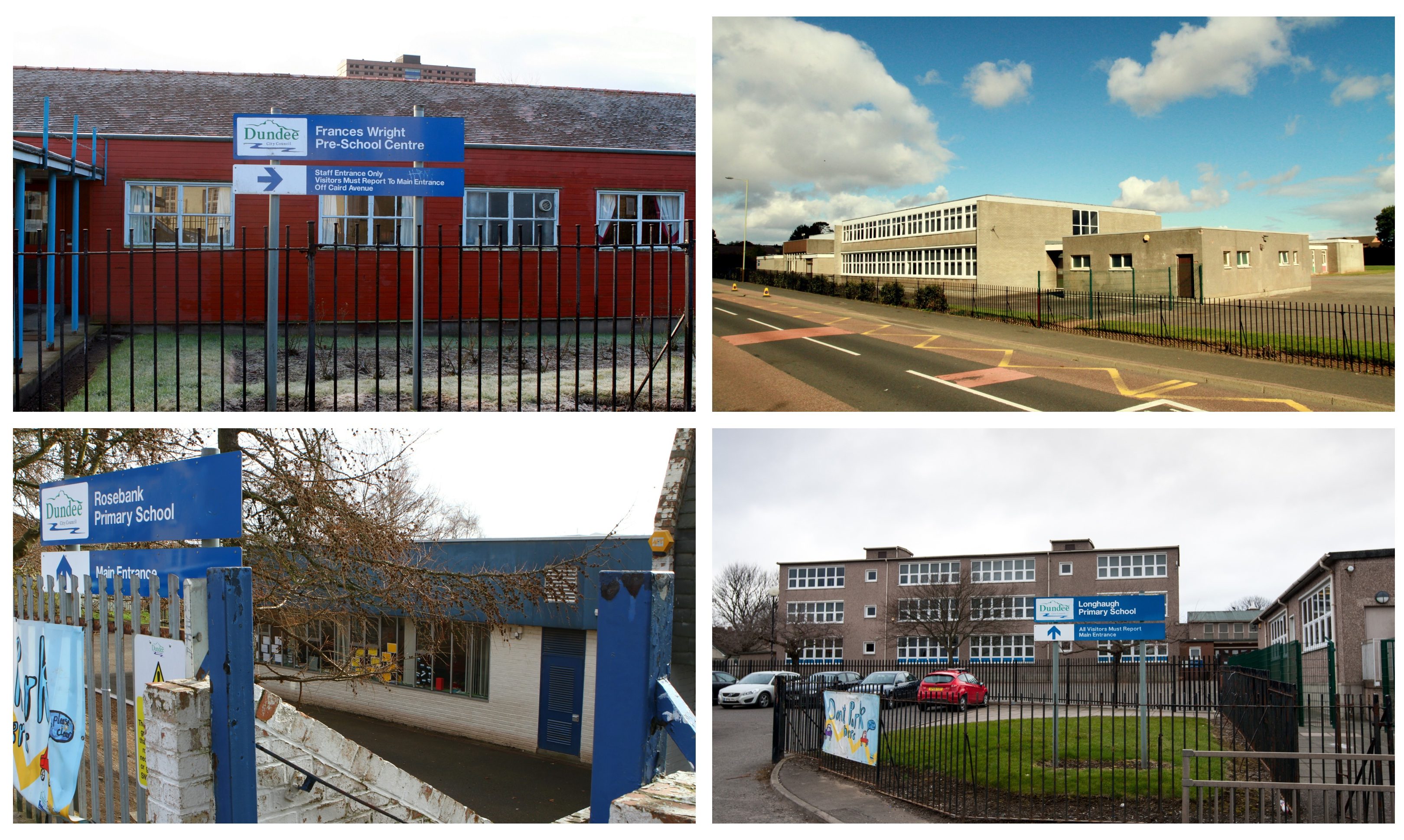 Frances Wright Pre-School, and St Luke’s and St Matthew’s, Longhaugh and Rosebank schools.