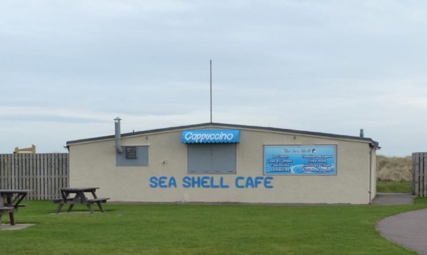 The former Sea Shell Cafe on St Andrews West Sands.