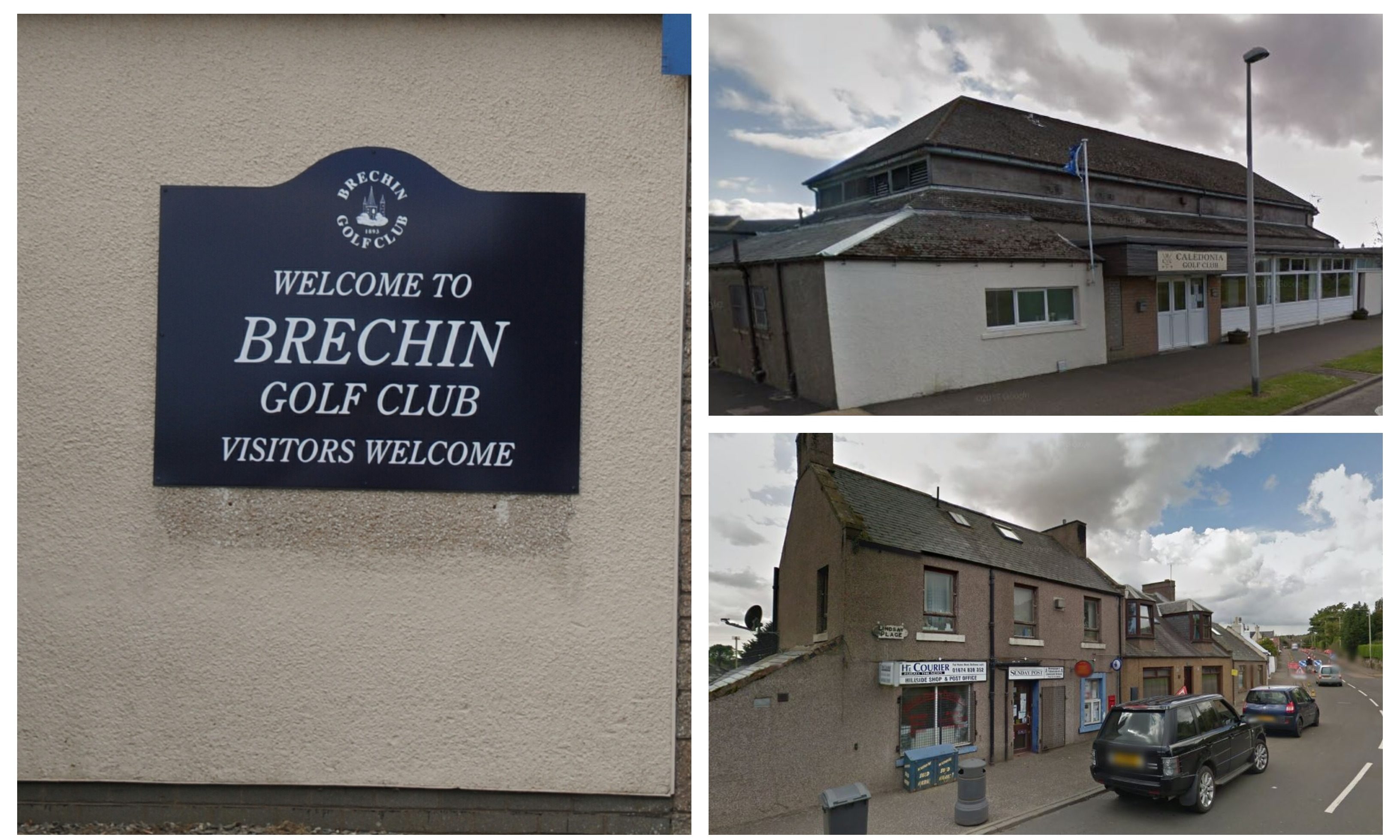 Brechin Golf Club. Caledonian Golf Club in Montrose and Hillside Post Office.