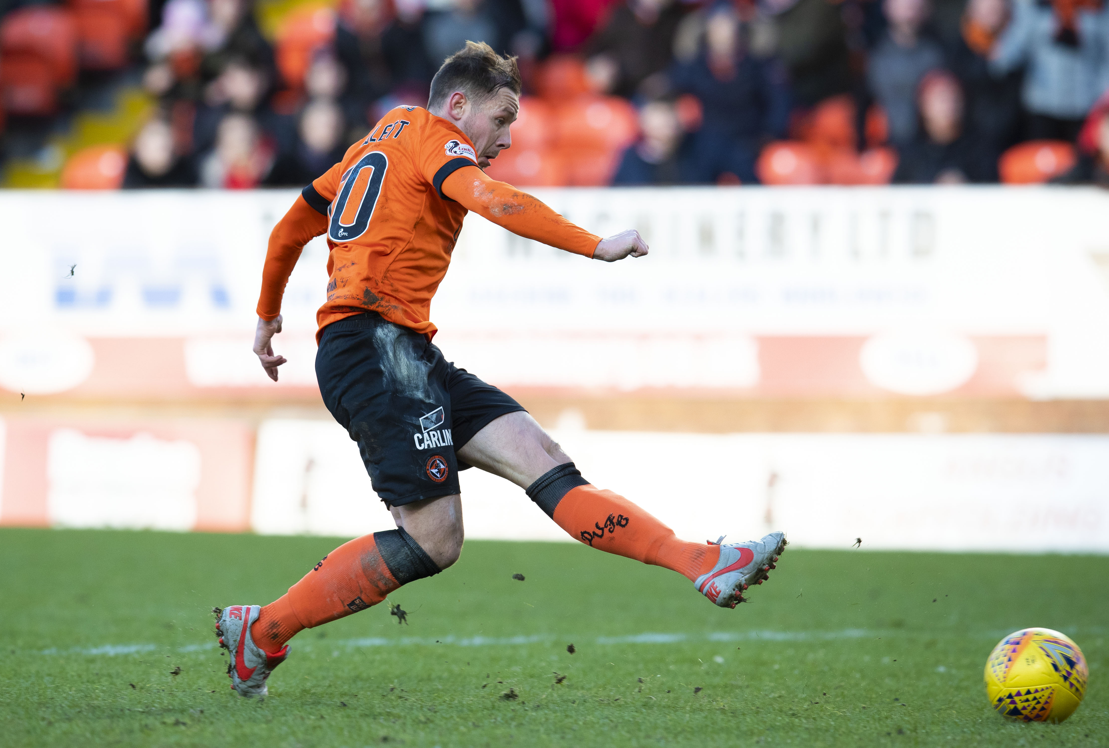 Dundee United's Peter Pawlett puts his side 2-0 ahead.