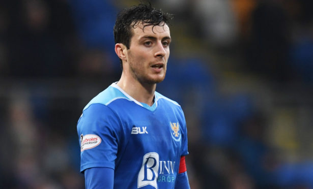 Joe Shaughnessy in action for St Johnstone