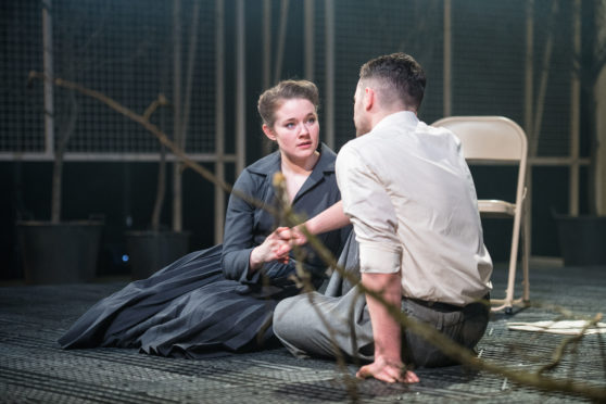 Amy Kennedy as Anne Deever, Daniel Cahil as Chris Keller in All My Sons. Photo: Ga-Ken Wan