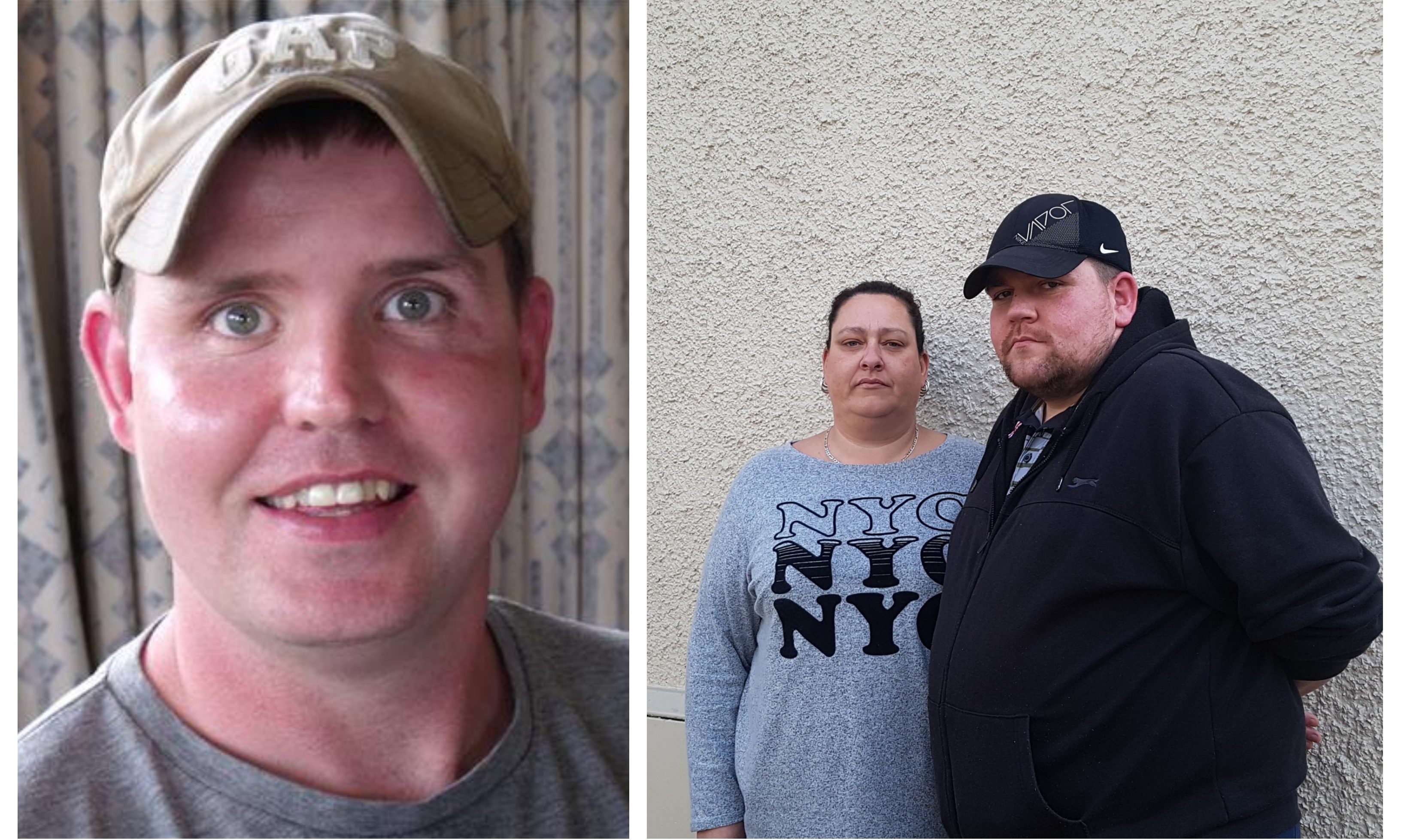 Alan Clarkson (left) and (right) victims Michelle and Christopher Szombara.