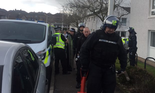 The police incident in Restenneth Drive, Forfar.