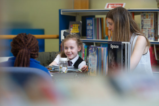 Youngsters enjoy the Fact Finders group in Dundee Central Librar