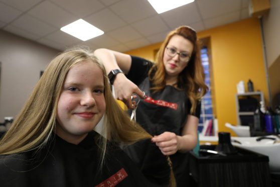 Katelyn Clark had 10 to 12 inches of her hair cut in order to be sent away to make wigs for children and young adults who have suffered with illness which has resulted in them losing their hair.