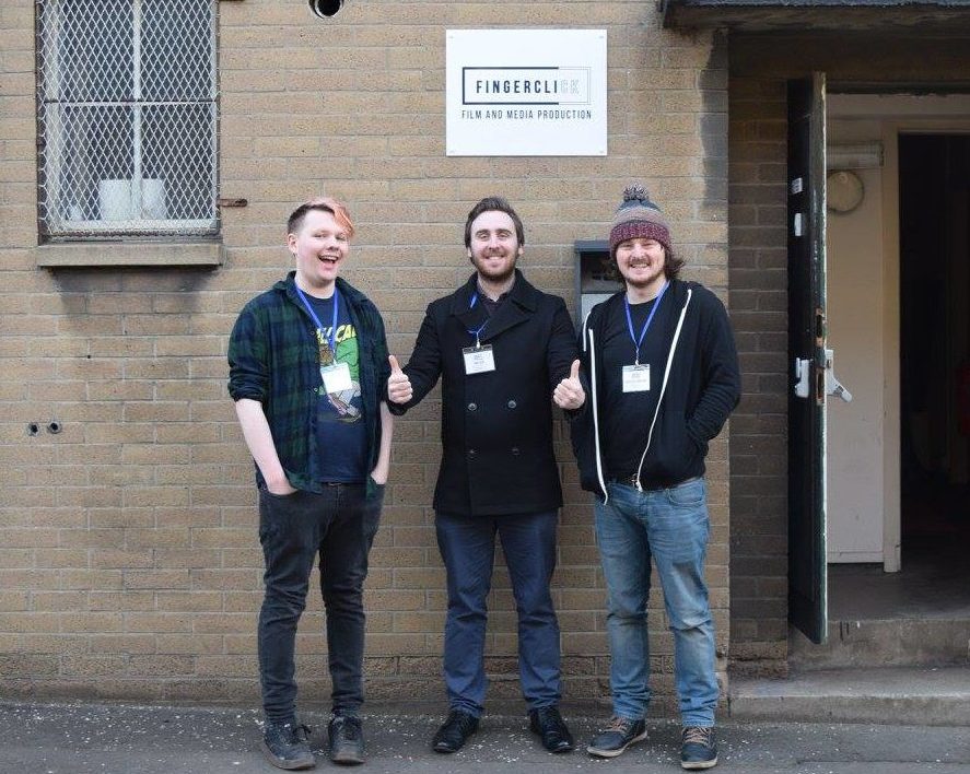 Lewis Bage, Joel Hewett,and Daniel Taylor of Fingerclick Productions
