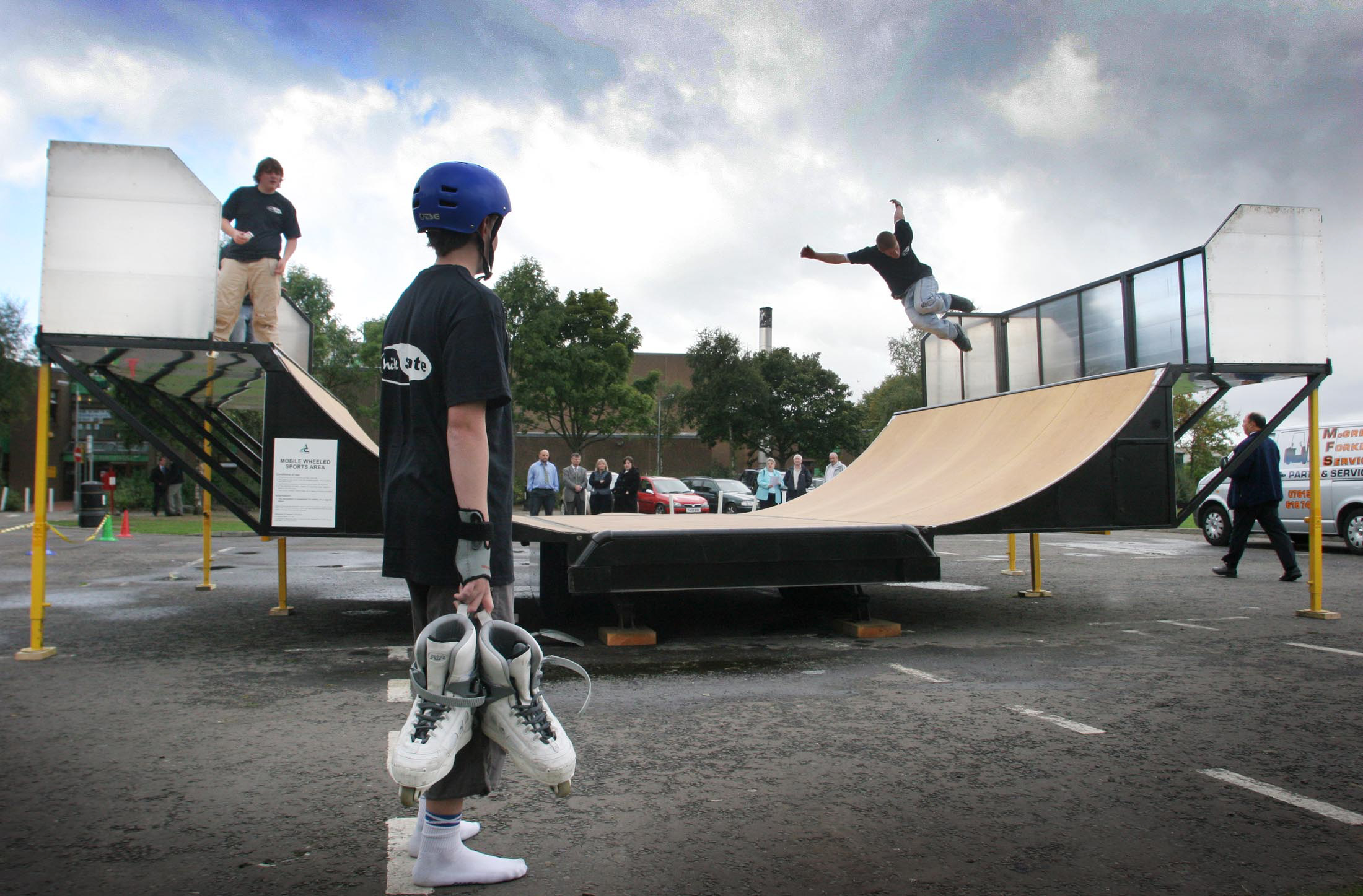 The mobile half-pipe was unveiled in 2005.
